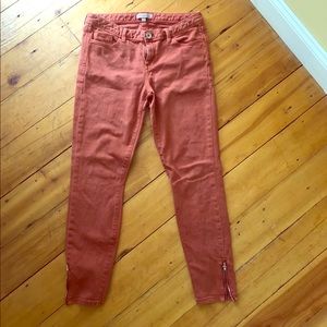Banana Republic Zip ankle Rust-color Jeans